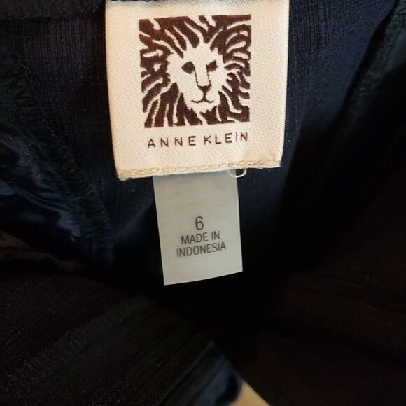 NWOT - Anne Klein Zipper Front Cuffed Blue Pants Size 6 - Picture 8 of 9